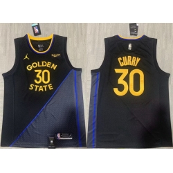 Men Golden State Warriors 30 Stephen Curry Black Stitched Basketball Jersey