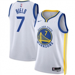 Men Golden State Warriors 7 Buddy Hield White Association Edition Swingman Stitched Basketball Jersey