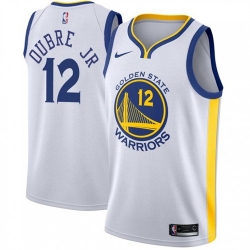 Men Nike Golden State Warriors 12 Kelly Oubre Jr White NBA Swingman Association Edition 2019 2020 Jersey