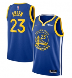 Men's Golden State Warriors #23 Draymond Green Royal 75th Anniversary Stitched Basketball Jersey