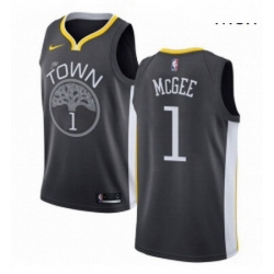 Mens Nike Golden State Warriors 1 JaVale McGee Swingman Black Alternate NBA Jersey Statement Edition