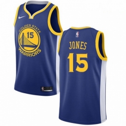 Mens Nike Golden State Warriors 15 Damian Jones Swingman Royal Blue Road NBA Jersey Icon Edition