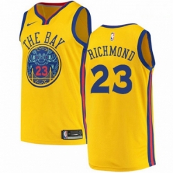 Mens Nike Golden State Warriors 23 Mitch Richmond Swingman Gold NBA Jersey City Edition