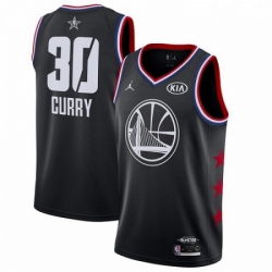 Mens Nike Golden State Warriors 30 Stephen Curry Black Basketball Jordan Swingman 2019 All Star Game Jersey