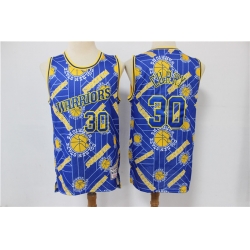 Warriors 30 Stephen Curry Blue Tear Up Pack Hardwood Classics Swingman Jersey