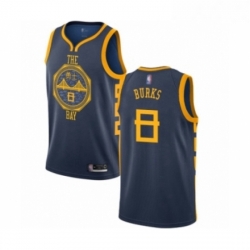 Womens Golden State Warriors 8 Alec Burks Swingman Navy Blue Basketball Jersey City Edition 