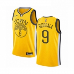 Youth Nike Golden State Warriors 9 Andre Iguodala Yellow Swingman Jersey Earned Edition