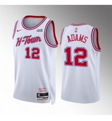 Men Houston Rockets 12 Steven Adams White 2023 24 City Edition Stitched Jersey