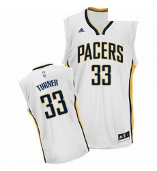 Mens Adidas Indiana Pacers 33 Myles Turner Swingman White Home NBA Jersey