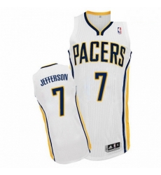 Mens Adidas Indiana Pacers 7 Al Jefferson Authentic White Home NBA Jersey