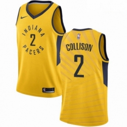 Mens Nike Indiana Pacers 2 Darren Collison Swingman Gold NBA Jersey Statement Edition 