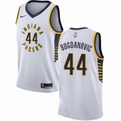 Mens Nike Indiana Pacers 44 Bojan Bogdanovic Authentic White NBA Jersey Association Edition 