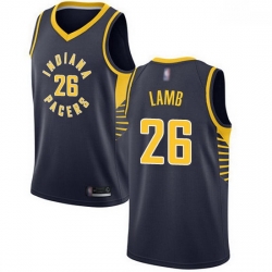 Pacers  26 Jeremy Lamb Navy Blue Basketball Swingman Icon Edition Jersey