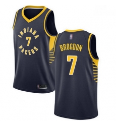 Pacers  7 Malcolm Brogdon Navy Blue Basketball Swingman Icon Edition Jersey