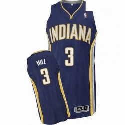 Revolution 30 Pacers 3 George Hill Navy Blue Road Stitched NBA Jersey 