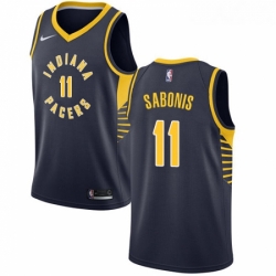 Youth Nike Indiana Pacers 11 Domantas Sabonis Swingman Navy Blue Road NBA Jersey Icon Edition 