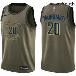 Youth Nike Indiana Pacers 20 Doug McDermott Swingman Green Salute to Service NBA Jersey 