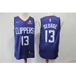 Clippers 13 Paul George Blue Nike Swingman Jersey