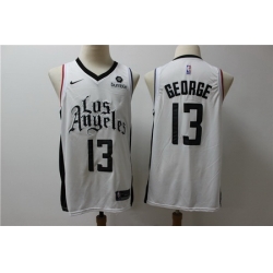 Clippers 13 Paul George White City Edition Nike Swingman Jersey