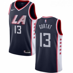 Womens Nike Los Angeles Clippers 13 Marcin Gortat Swingman Navy Blue NBA Jersey City Edition 