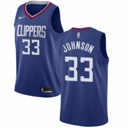 Womens Nike Los Angeles Clippers 33 Wesley Johnson Swingman Blue Road NBA Jersey Icon Edition