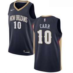 Womens Nike New Orleans Pelicans 10 Tony Carr Swingman Navy Blue NBA Jersey Icon Edition 