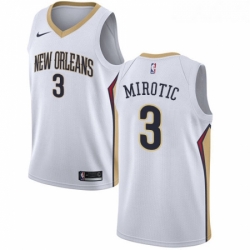 Womens Nike New Orleans Pelicans 3 Nikola Mirotic Authentic White NBA Jersey Association Edition 