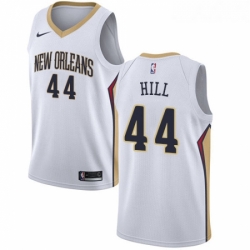 Womens Nike New Orleans Pelicans 44 Solomon Hill Swingman White Home NBA Jersey Association Edition