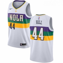 Womens Nike New Orleans Pelicans 44 Solomon Hill Swingman White NBA Jersey City Edition