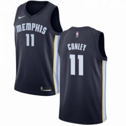 Mens Nike Memphis Grizzlies 11 Mike Conley Swingman Navy Blue Road NBA Jersey Icon Edition