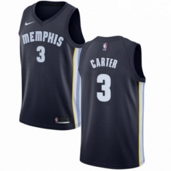 Mens Nike Memphis Grizzlies 3 Jevon Carter Swingman Navy Blue Road NBA Jersey Icon Edition 