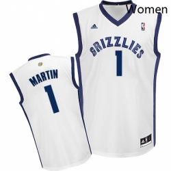 Womens Adidas Memphis Grizzlies 1 Jarell Martin Swingman White Home NBA Jersey 