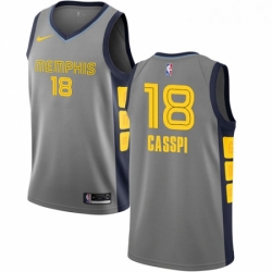 Womens Nike Memphis Grizzlies 18 Omri Casspi Swingman Gray NBA Jersey City Edition 