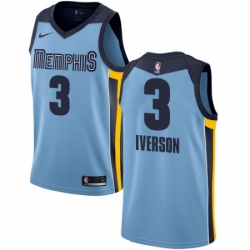 Womens Nike Memphis Grizzlies 3 Allen Iverson Swingman Light Blue NBA Jersey Statement Edition 