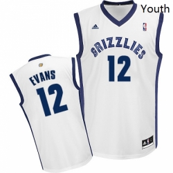 Youth Adidas Memphis Grizzlies 12 Tyreke Evans Swingman White Home NBA Jersey 