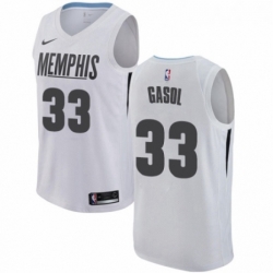 Youth Nike Memphis Grizzlies 33 Marc Gasol Swingman White NBA Jersey City Edition