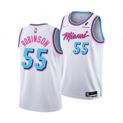 Men Miami Heat 55 Duncan Robinson White 2024 25 City Edition Stitched Basketball Jersey