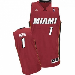 Mens Adidas Miami Heat 1 Chris Bosh Swingman Red Alternate NBA Jersey