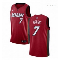 Mens Nike Miami Heat 7 Goran Dragic Authentic Red NBA Jersey Statement Edition