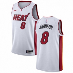 Mens Nike Miami Heat 8 Tyler Johnson Authentic NBA Jersey Association Edition 