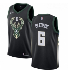 Mens Nike Milwaukee Bucks 6 Eric Bledsoe Swingman Black Alternate NBA Jersey Statement Edition 