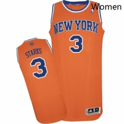 Womens Adidas New York Knicks 3 John Starks Authentic Orange Alternate NBA Jersey