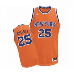 Womens New York Knicks 25 Reggie Bullock Authentic Orange Alternate Basketball Jersey 