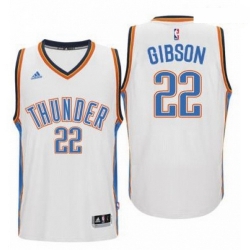 Mens Oklahoma City Thunder 22 Taj Gibson adidas White Player Swingman Jersey 