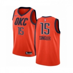 Womens Nike Oklahoma City Thunder 15 Kyle Singler Orange Swingman Jersey Earned Edition