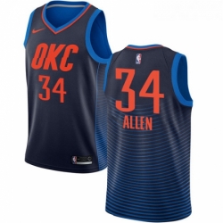 Womens Nike Oklahoma City Thunder 34 Ray Allen Authentic Navy Blue NBA Jersey Statement Edition