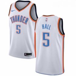 Womens Nike Oklahoma City Thunder 5 Devon Hall Swingman White NBA Jersey Association Edition 