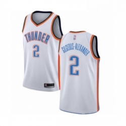 Womens Oklahoma City Thunder 2 Shai Gilgeous Alexander Swingman White Basketball Jersey Association Edition 