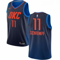 Youth Nike Oklahoma City Thunder 11 Detlef Schrempf Swingman Navy Blue NBA Jersey Statement Edition