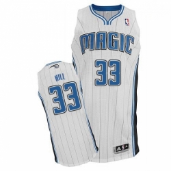 Mens Adidas Orlando Magic 33 Grant Hill Authentic White Home NBA Jersey